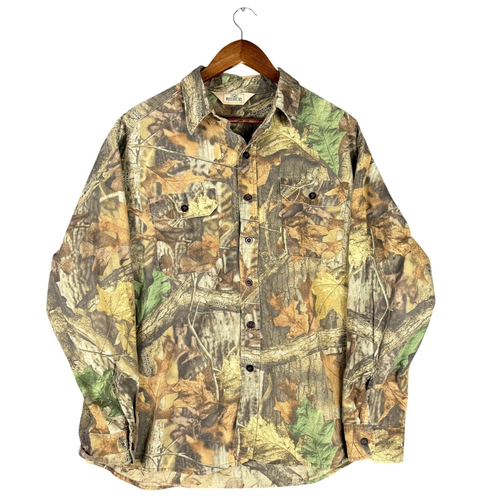 RedHead Mens Advantage Camo Long Sleeve Button Down Hunting Shirt L gorpcore